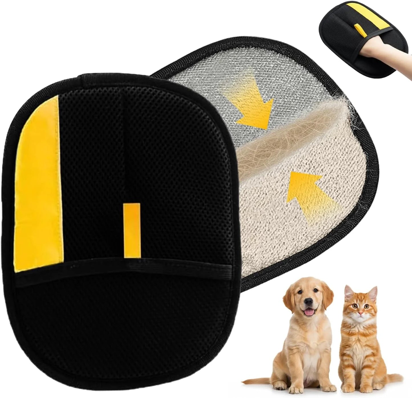 Pet Hair Removal Gloves, 2025 Electrostatic Gloves Hair Removal Reuseable Electrostatic Pet Cat Dog Hair Removal Glooming Gloves, Pet Hair Remover for Cat & Dog