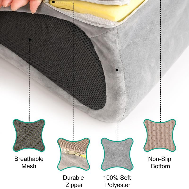 NPET Orthopedic Dog Bed, Waterproof Memory Foam Pet Bed with Washable Removable Cover for Cats, Small Dogs