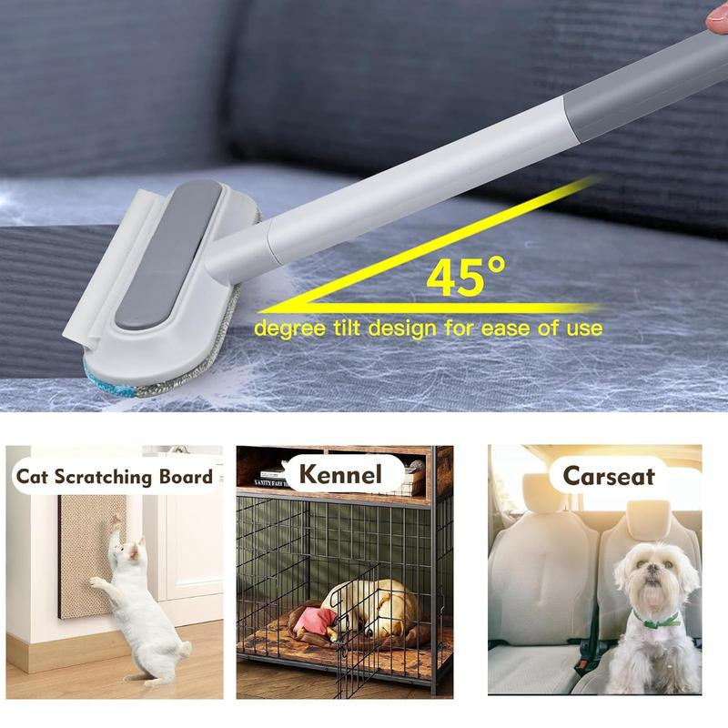 Black Friday Specials 4 in 1 Pet Hair Removal Tool Multi-Functional Reusable Washable Lint Cleaner for Dog Cat Hair Gentle on Furniture Effective on Carpets Clothing Bedding Pet Hair Remover with Extra Long Handle - Shedding Grooming Kit