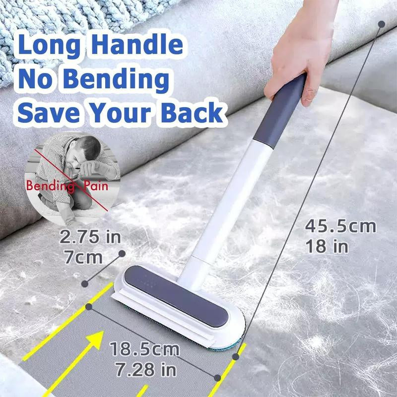 Black Friday Specials 4 in 1 Pet Hair Removal Tool Multi-Functional Reusable Washable Lint Cleaner for Dog Cat Hair Gentle on Furniture Effective on Carpets Clothing Bedding Pet Hair Remover with Extra Long Handle - Shedding Grooming Kit