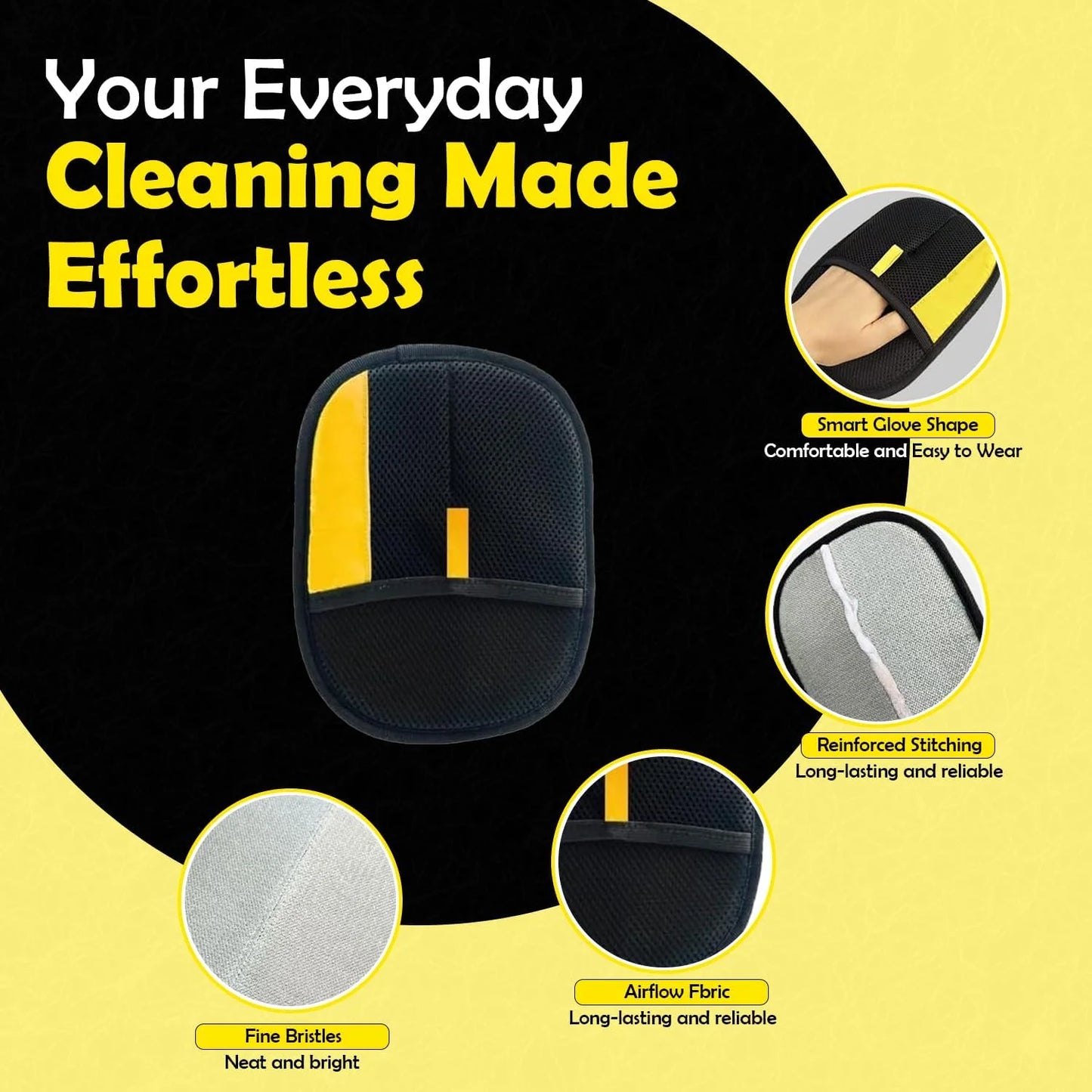 Pet Hair Removal Gloves, 2025 Electrostatic Gloves Hair Removal Reuseable Electrostatic Pet Cat Dog Hair Removal Glooming Gloves, Pet Hair Remover for Cat & Dog