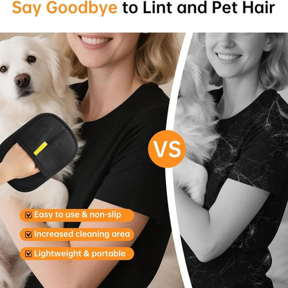 Pet Hair Removal Gloves, Reusable Electrostatic Pet Hair Remover Tool, Washable Double-Sided Pet Grooming Gloves for Furniture & Car Seats